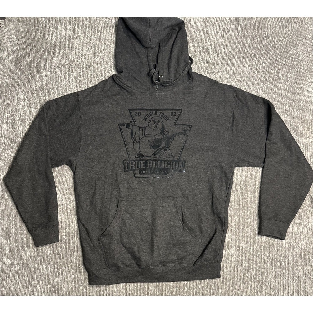 True Religion  Buddha Logo Hoodie Mens L Pullover Streetwear